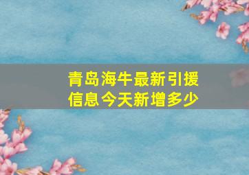 青岛海牛最新引援信息今天新增多少