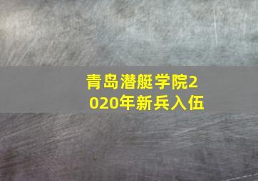 青岛潜艇学院2020年新兵入伍