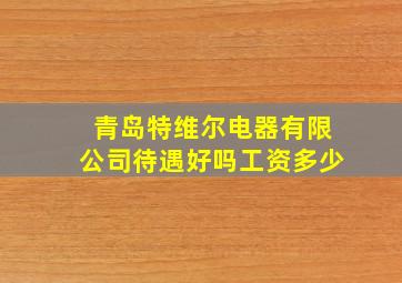 青岛特维尔电器有限公司待遇好吗工资多少