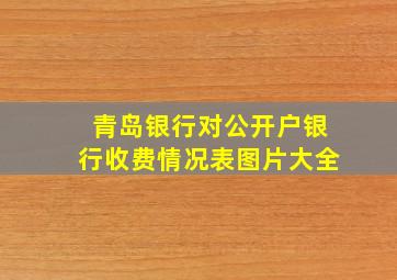 青岛银行对公开户银行收费情况表图片大全