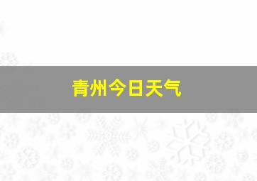 青州今日天气