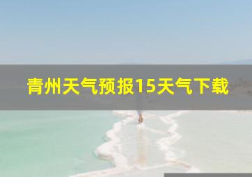 青州天气预报15天气下载