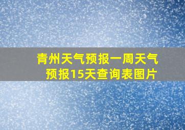 青州天气预报一周天气预报15天查询表图片