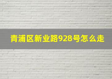 青浦区新业路928号怎么走