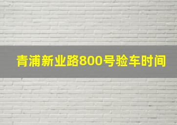 青浦新业路800号验车时间