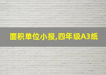 面积单位小报,四年级A3纸