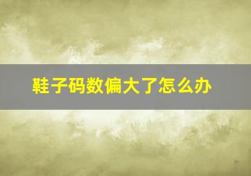 鞋子码数偏大了怎么办