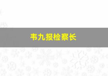 韦九报检察长