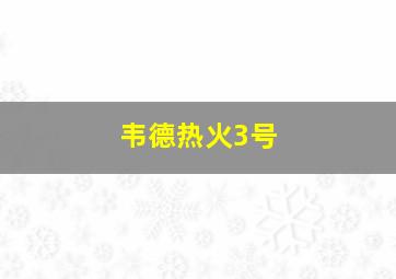 韦德热火3号