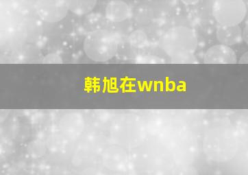 韩旭在wnba