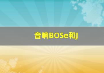 音响BOSe和J