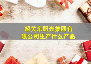 韶关东阳光集团有限公司生产什么产品