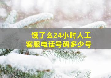 饿了么24小时人工客服电话号码多少号