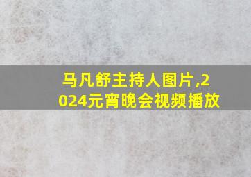 马凡舒主持人图片,2024元宵晚会视频播放