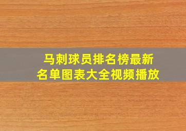 马刺球员排名榜最新名单图表大全视频播放