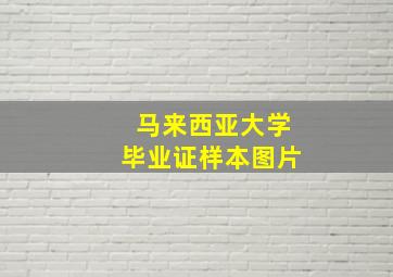 马来西亚大学毕业证样本图片