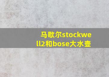 马歇尔stockwell2和bose大水壶