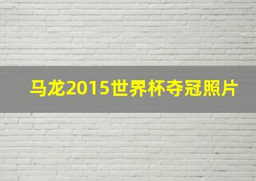 马龙2015世界杯夺冠照片