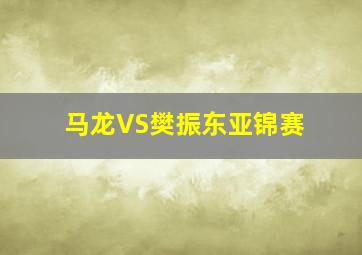 马龙VS樊振东亚锦赛