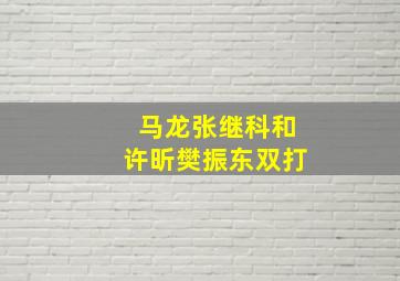 马龙张继科和许昕樊振东双打