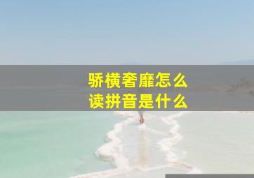 骄横奢靡怎么读拼音是什么