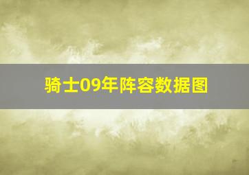 骑士09年阵容数据图