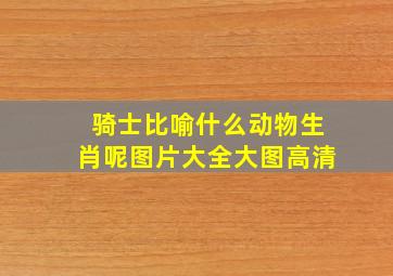 骑士比喻什么动物生肖呢图片大全大图高清