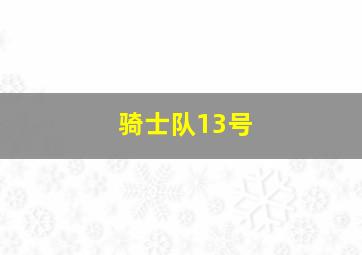 骑士队13号