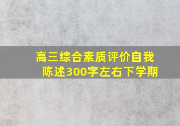 高三综合素质评价自我陈述300字左右下学期