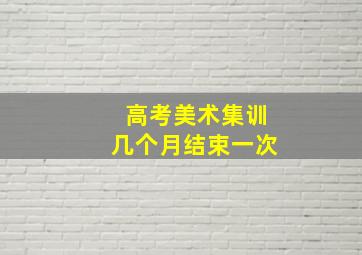 高考美术集训几个月结束一次