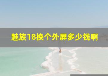 魅族18换个外屏多少钱啊