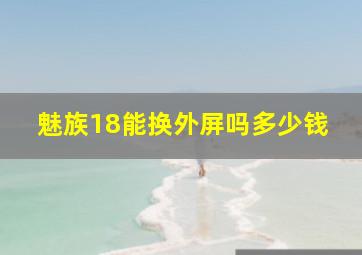 魅族18能换外屏吗多少钱