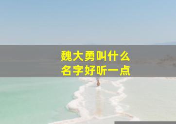 魏大勇叫什么名字好听一点