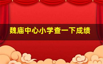 魏庙中心小学查一下成绩