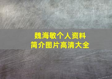 魏海敏个人资料简介图片高清大全