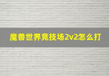 魔兽世界竞技场2v2怎么打