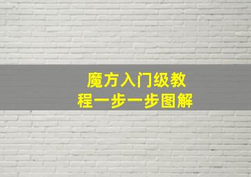 魔方入门级教程一步一步图解