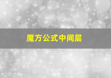 魔方公式中间层