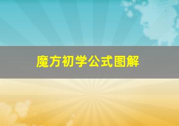 魔方初学公式图解