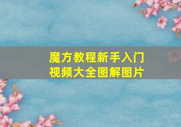 魔方教程新手入门视频大全图解图片