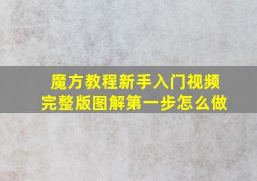 魔方教程新手入门视频完整版图解第一步怎么做