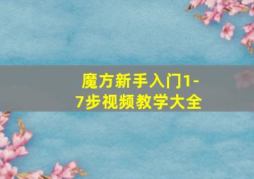 魔方新手入门1-7步视频教学大全