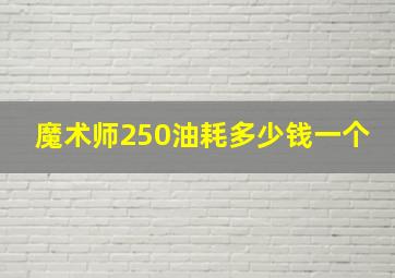 魔术师250油耗多少钱一个