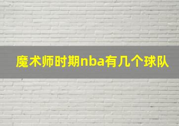 魔术师时期nba有几个球队