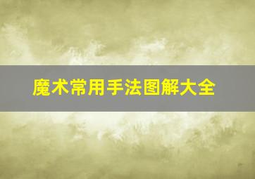 魔术常用手法图解大全