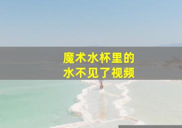 魔术水杯里的水不见了视频