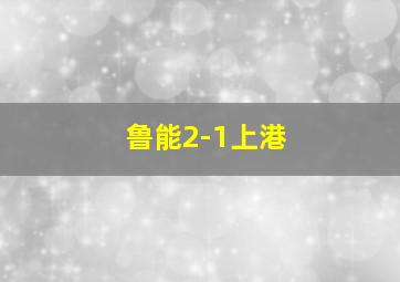 鲁能2-1上港