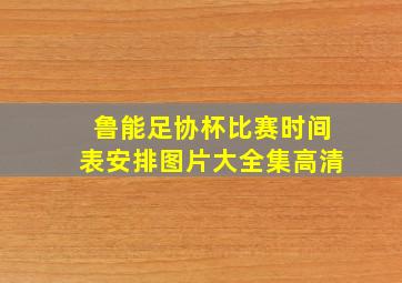 鲁能足协杯比赛时间表安排图片大全集高清