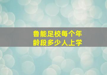 鲁能足校每个年龄段多少人上学