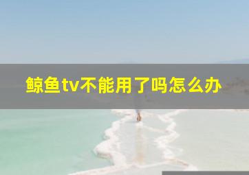 鲸鱼tv不能用了吗怎么办